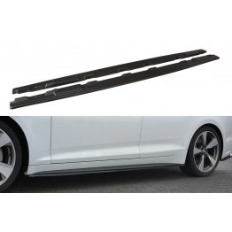 Накладки сплиттеры на пороги на Audi A5 B9 Sportback S-Line